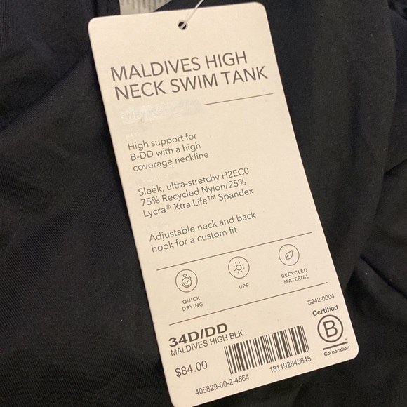 Athleta Maldives High Neck Tankini // Black - Picture 9 of 13